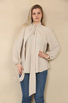 BOW BASIC BLOUSE (15079015252352)