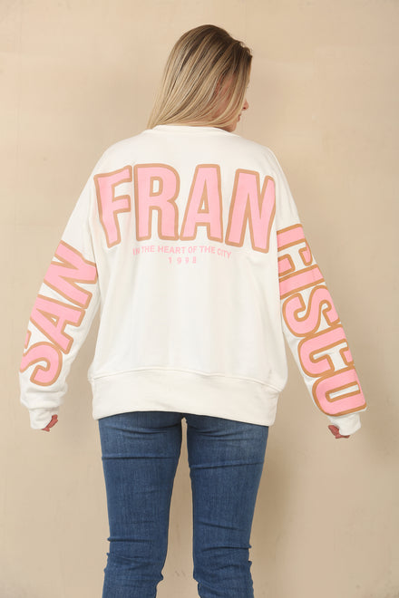 BACK SLOGAN SWEAT SHIRT (15078191726976)