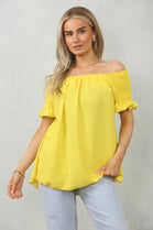 SHREDDED OFF SHOULDER TOP (15104350323072)