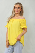 SHREDDED OFF SHOULDER TOP (15104350323072)