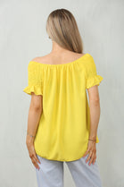 SHREDDED OFF SHOULDER TOP (15104350323072)