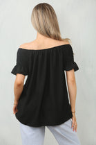 SHREDDED OFF SHOULDER TOP (15104354124160)