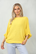 FRILL SLEEVE JUMPER (15084885574016) (15101006020992)