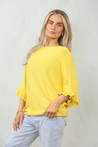 FRILL SLEEVE JUMPER (15084885574016) (15101006020992)