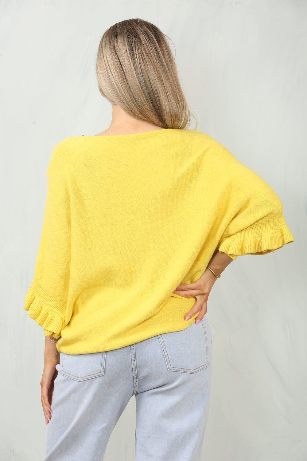 FRILL SLEEVE JUMPER (15084885574016) (15101006020992)