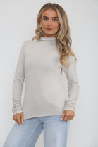 RUCHED SLEEVE BASIC TOP