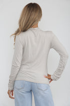 RUCHED SLEEVE BASIC TOP