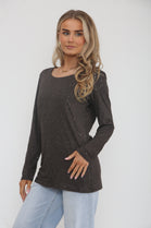 SCATTERED SEQUIN PULLOVER TOP