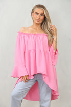 OFF SHOULDER HIGH LOW TOP (15104412615040)