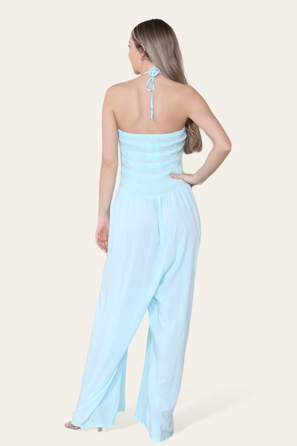 EMBROIDERED BANDEAU JUMPSUIT (8377475563768) (8481218068728)