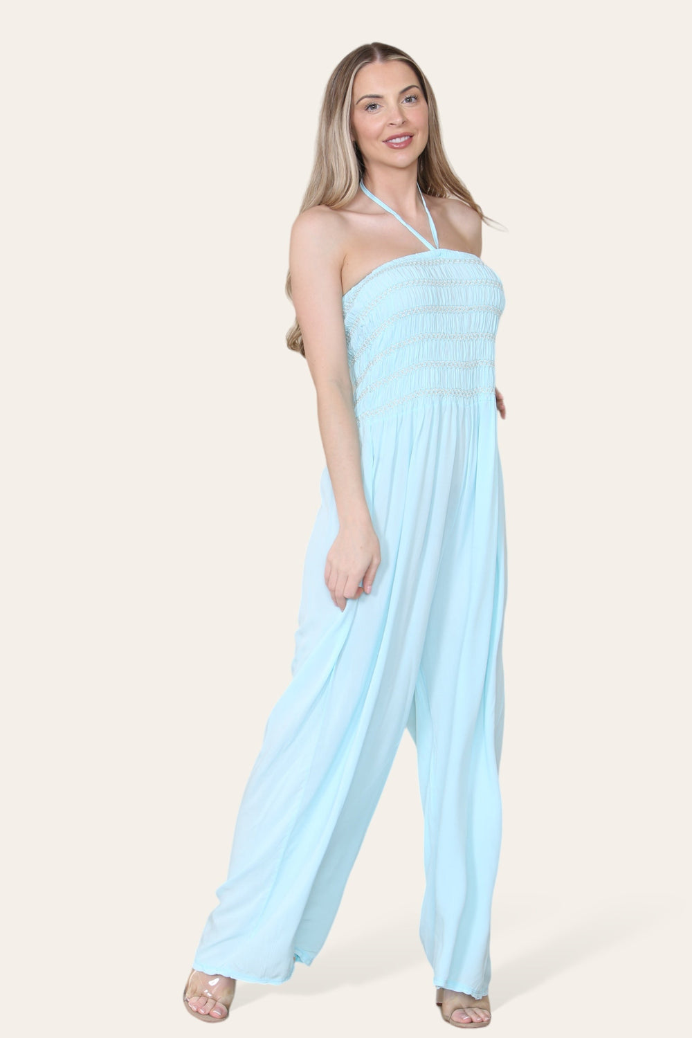 EMBROIDERED BANDEAU JUMPSUIT (8377475563768) (8481218068728)