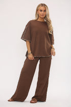 LEOPARD STRIPE WIDE LEG LOUNGEWEAR (15324442886528)