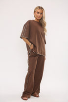 LEOPARD STRIPE WIDE LEG LOUNGEWEAR (15324442886528)