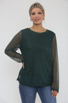 MESH RHEINSTONE TOP