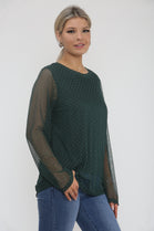 MESH RHEINSTONE TOP