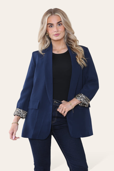 LEOPARD LINED BLAZER (8628599980280) (8645269750008) (8660434583800) (8660439924984)