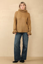 DEMI POLONECK FRILL SLEEVE KNIT JUMPER (14779356119424)