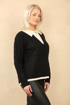 CABEL KNIT DETAIL JUMPER (14862193820032)