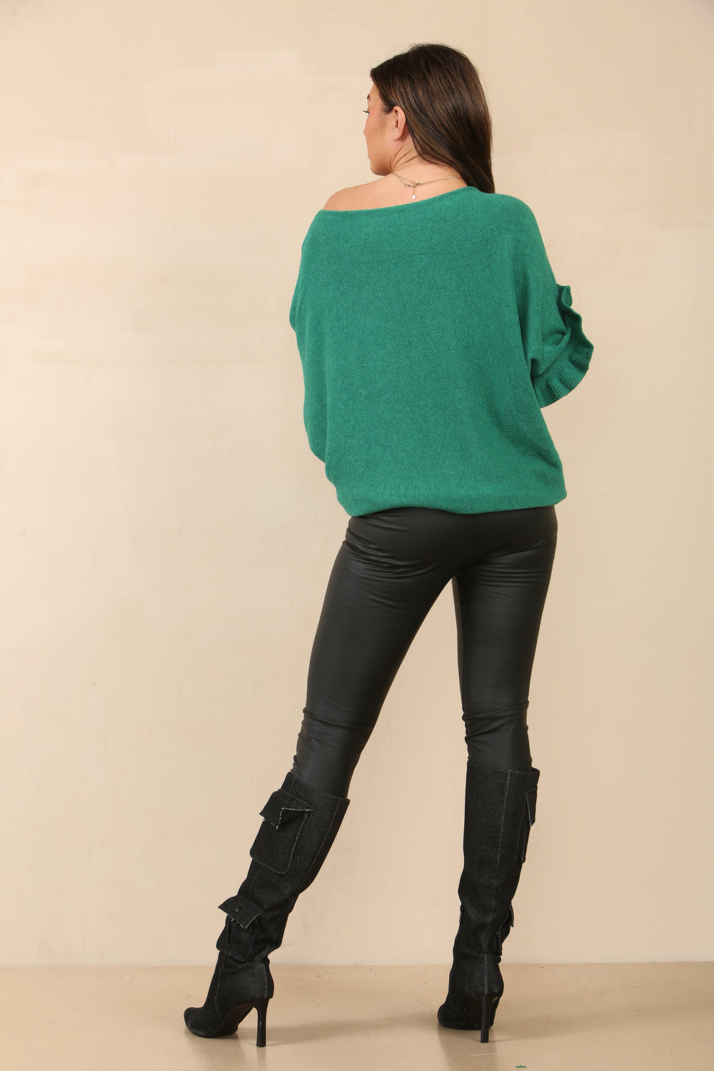 FRILL SLEEVE JUMPER (8700256321784)
