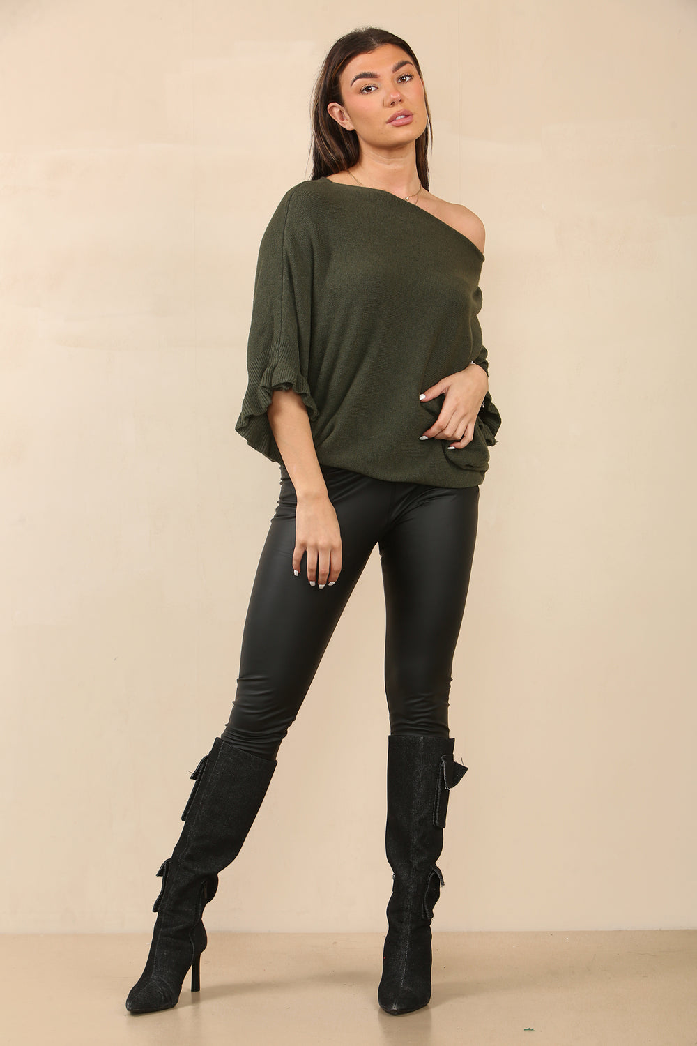 FRILL SLEEVE JUMPER (8700264251640)