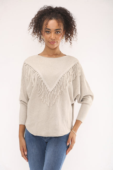 FRINGED KNITTED JUMPER (15329382203776)