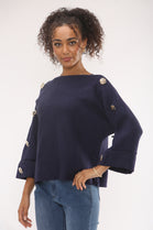 DETAIL BUTTON SLEEVE SWEAT (15329450754432)