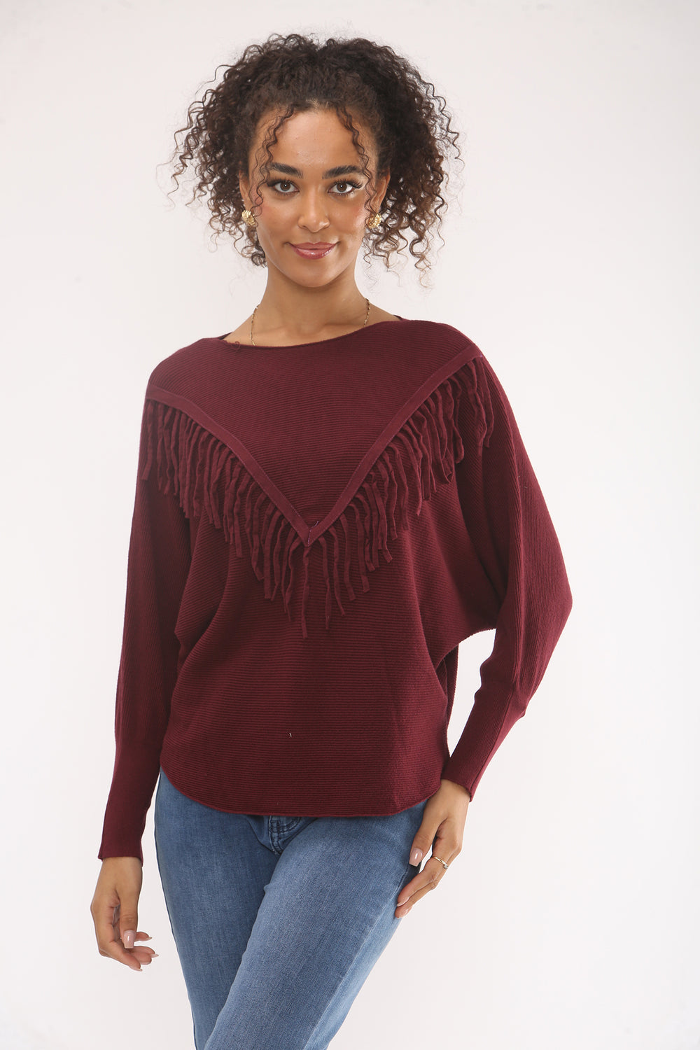 FRINGED KNITTED JUMPER (15329390723456)
