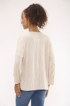 CABLE PATTERN V-NECK JUMPER (15329486274944)