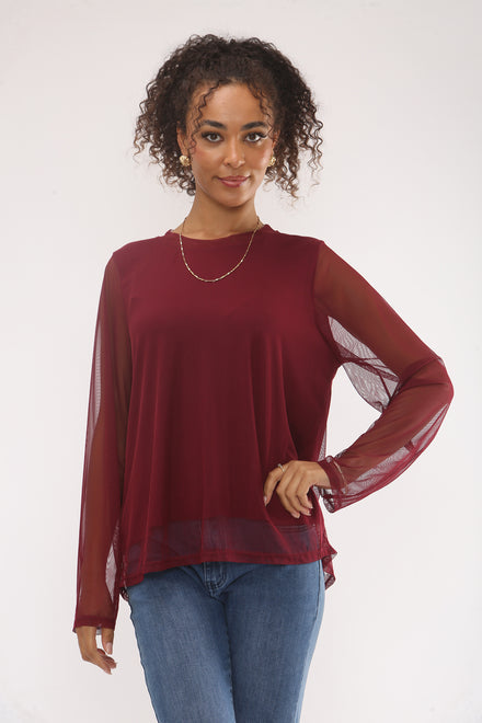 BASIC LINNED MESH TOP (15329465893248) (15360622199168)