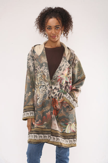 HOODED PRINTED COAT (15330327003520)