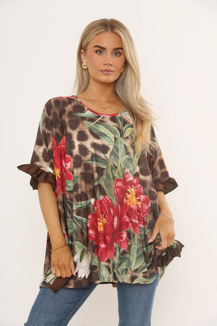 OVERSIZED PRINTED BLOUSE (15183200977280)