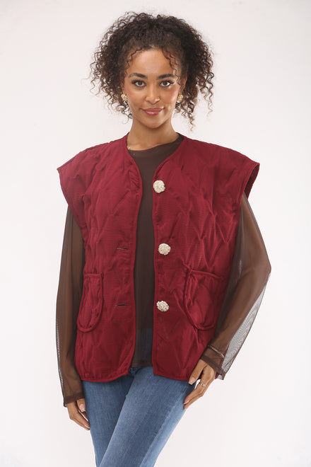 QUALITY GOLD BUTTON JACKET (15330412331392)