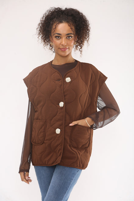 QUALITY GOLD BUTTON JACKET (15330404303232)
