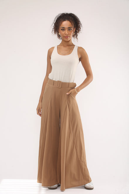 BELTED WIDE LEG TROUSER (15330430583168)