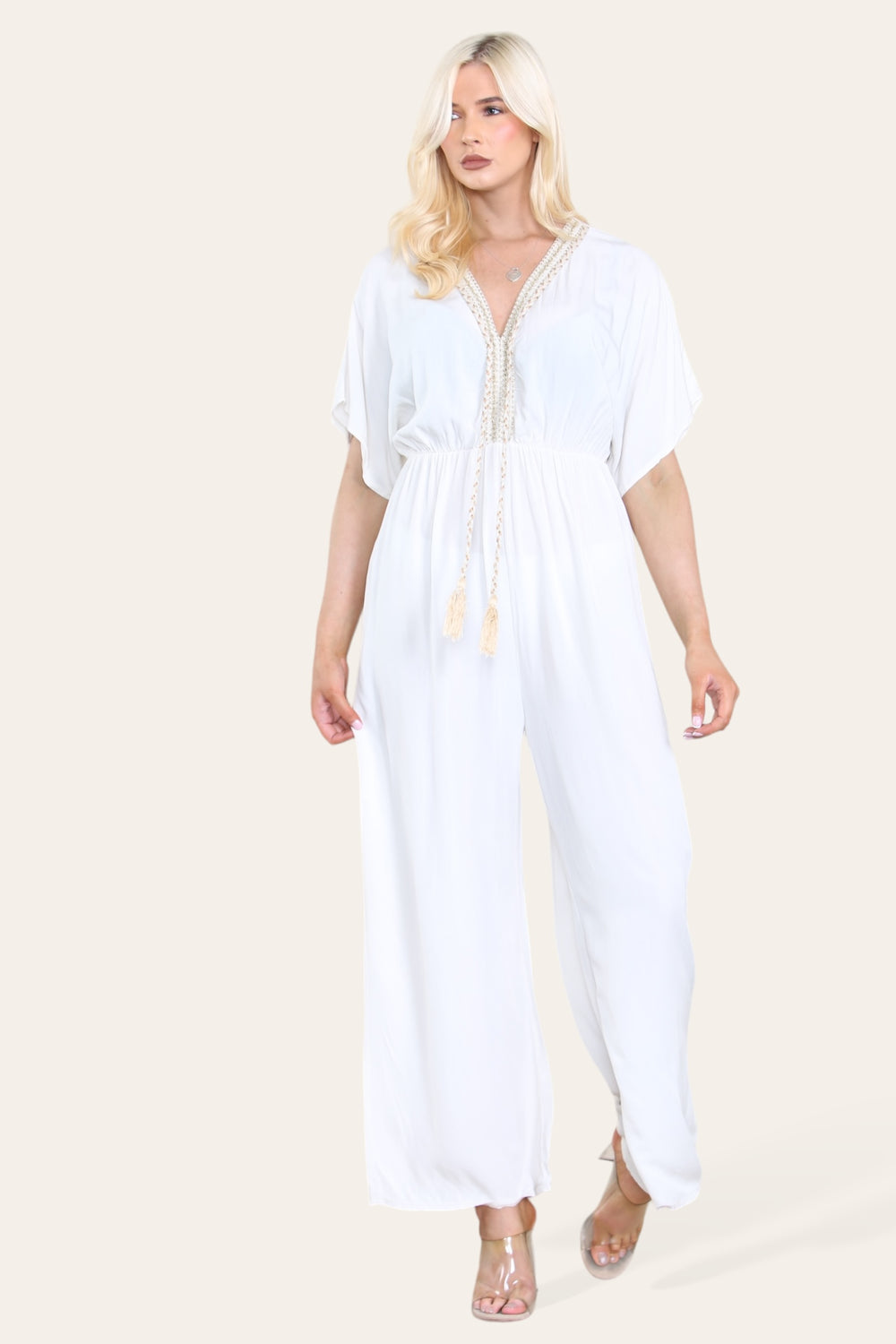 GOLD EMBROIDED TASSEL JUMPSUIT (8387757670648)