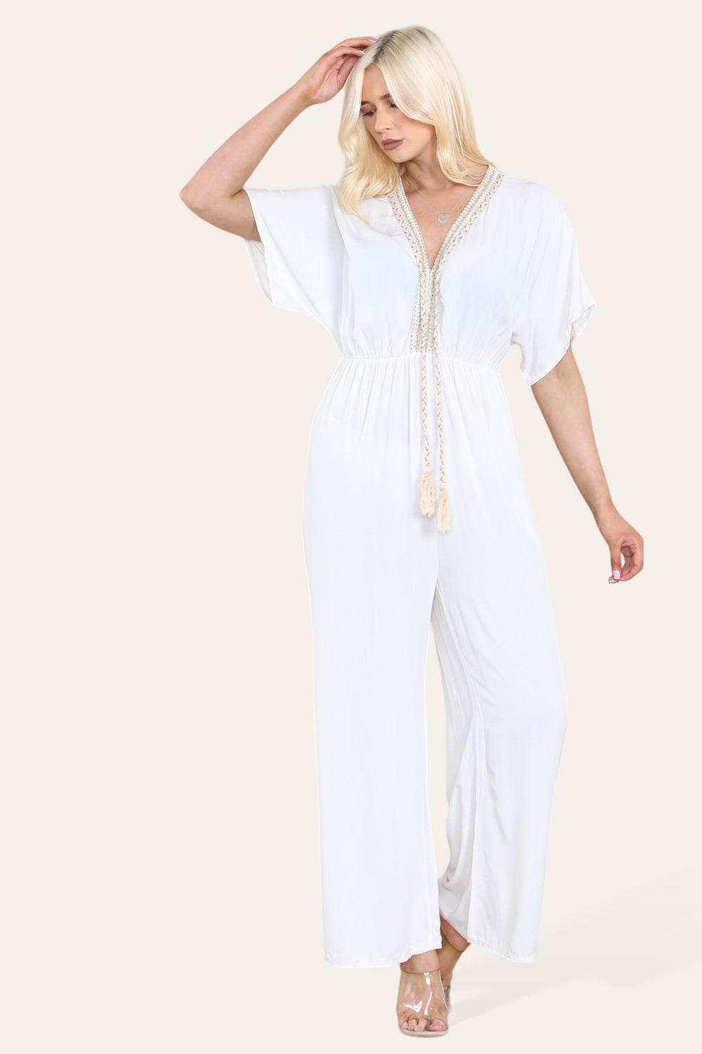 GOLD EMBROIDED TASSEL JUMPSUIT (8387757670648)
