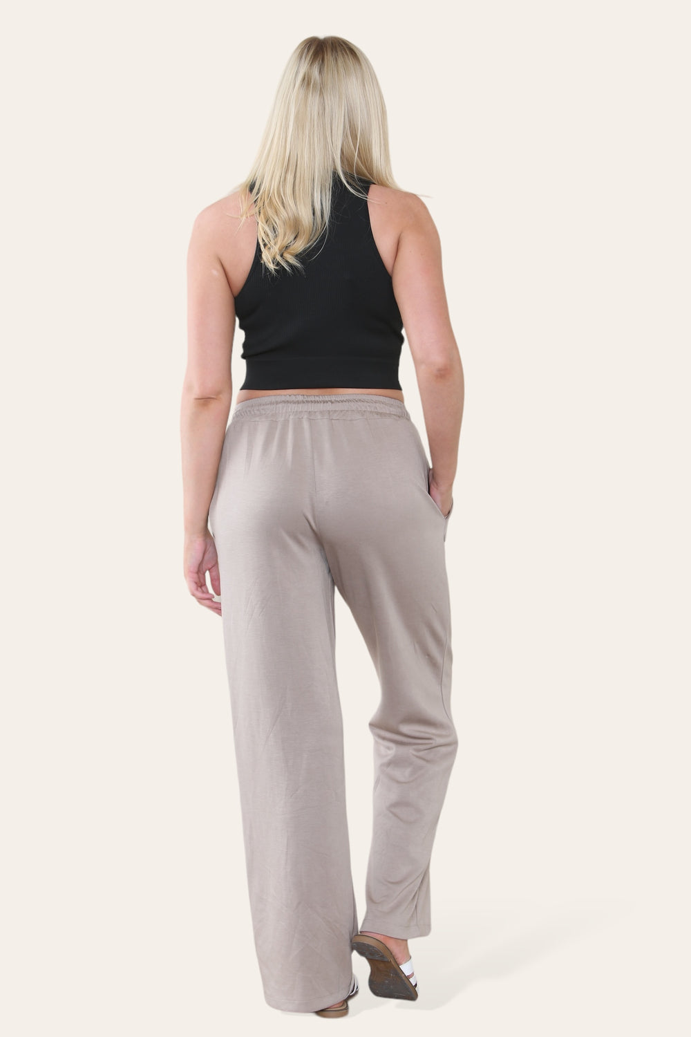 PLUS SISE FRONT DETAIL PLAIN JOGGERS (15356933669248)