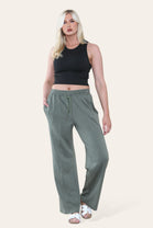 PLUS SISE FRONT DETAIL PLAIN JOGGERS (15357028991360)