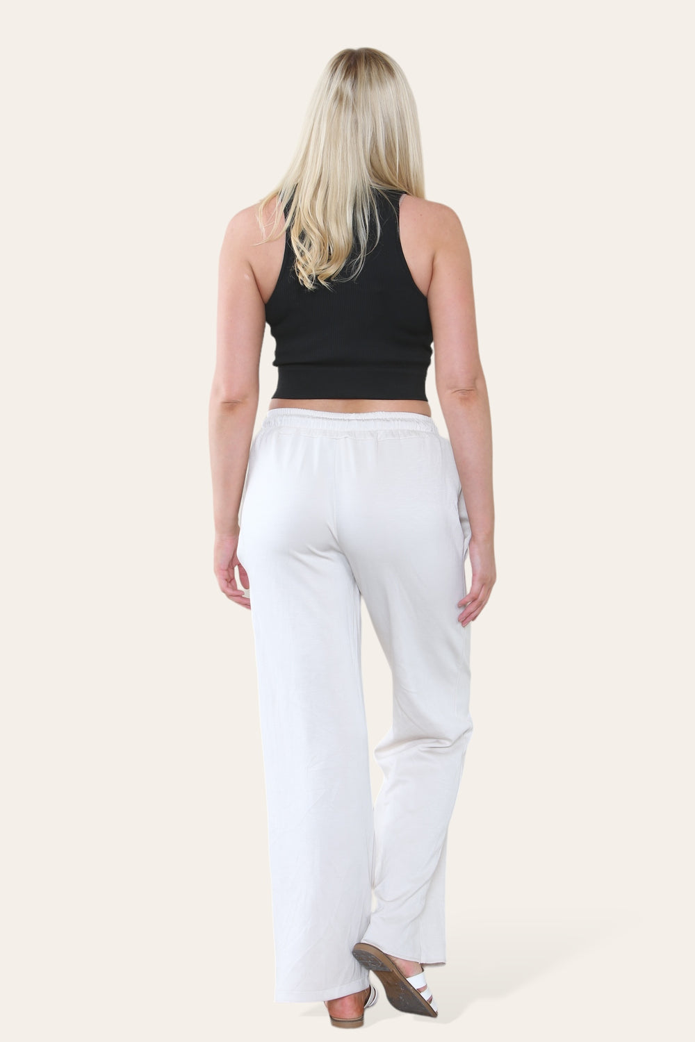 PLUS SISE FRONT DETAIL PLAIN JOGGERS (15356941762944)