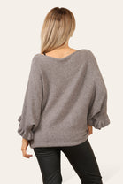 FRILL SLEEVE JUMPER (8724278640888) (8739516383480) (14955140907392) (15293623927168)