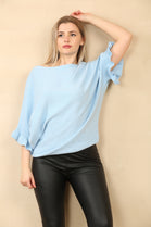 FRILL SLEEVE JUMPER (14955997725056)