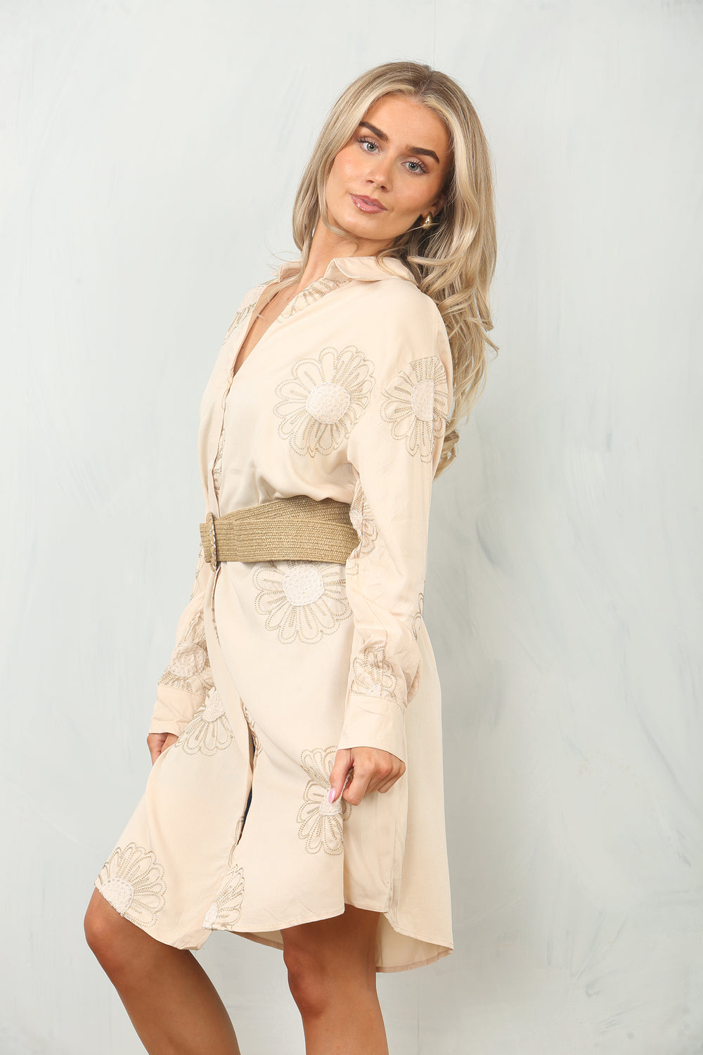 PRINTED BELTED   SHIRT (15114745479552)