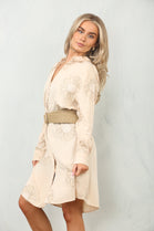 PRINTED BELTED   SHIRT (15114745479552)