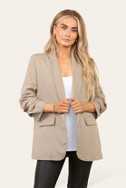 BASIC PLUS SIZE  SLEEVED BLAZER (14668970819968) (15114122854784) (15120878862720)