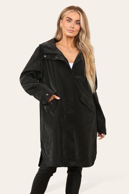 OVERSIZED POCKET DETAIL RAIN COAT (8725784854776)