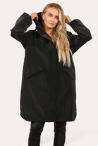 OVERSIZED POCKET DETAIL RAIN COAT (8725784854776)