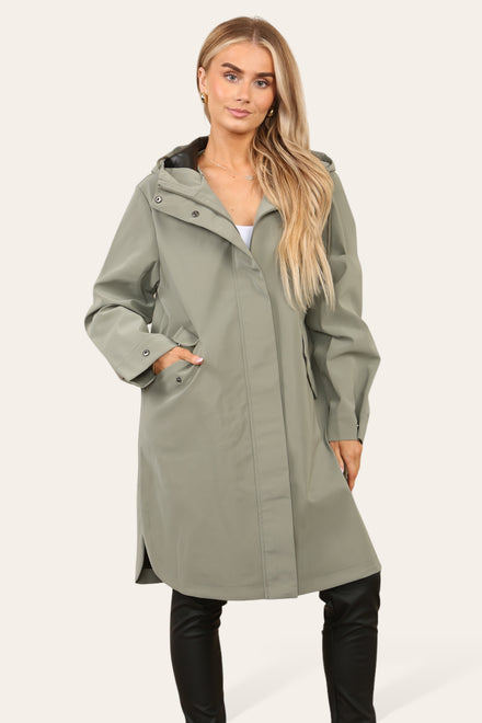 OVERSIZED POCKET DETAIL RAIN COAT (8725785772280)