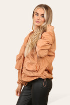 RUCHED SLEEVE RAIN COAT (8724263305464) (15237501518208)