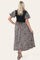 PUFF SLEEVE RIB VEST DRESS (8657379983608)