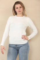 CREW NECK BUTTON DETAIL JUMPER (15060724711808) (15370263495040) (15370268115328)